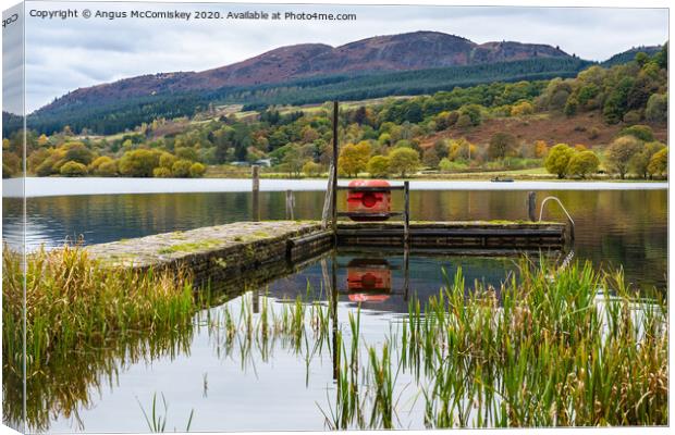 Landing stage on Lake of Menteith Canvas Print by Angus McComiskey