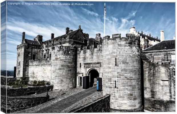 Gatehouse and main entrance to Stirling Castle Canvas Print by Angus McComiskey