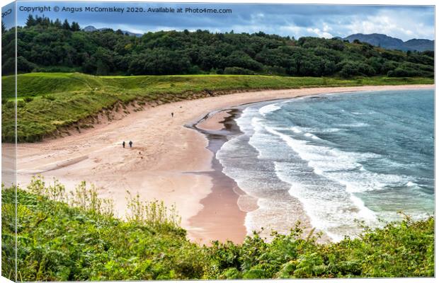 Gairloch Beach looking south Canvas Print by Angus McComiskey