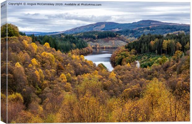 Loch Drunkie from Duke’s Pass Canvas Print by Angus McComiskey