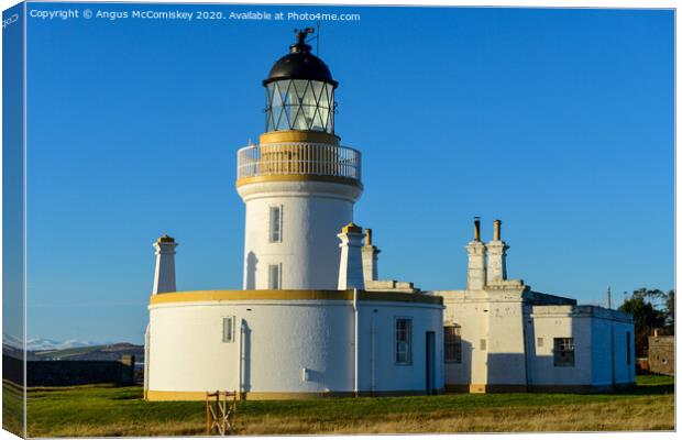 Chanonry Lighthouse Canvas Print by Angus McComiskey