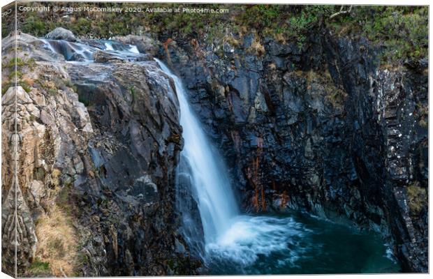 Waterfall on the River Brittle, Isle of Skye Canvas Print by Angus McComiskey