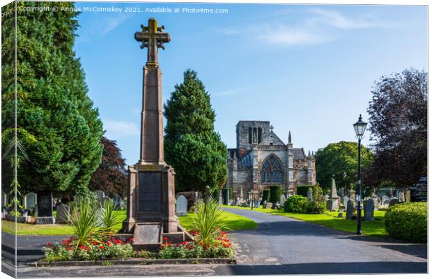 War memorial at St Mary’s Parish Church Haddington Canvas Print by Angus McComiskey