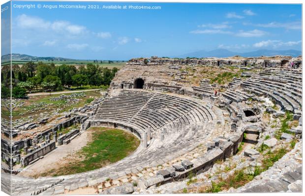 Roman Theatre at Miletus, Turkey Canvas Print by Angus McComiskey