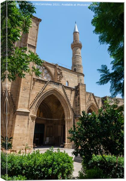 Selimiye Mosque in North Nicosia, Northern Cyprus Canvas Print by Angus McComiskey