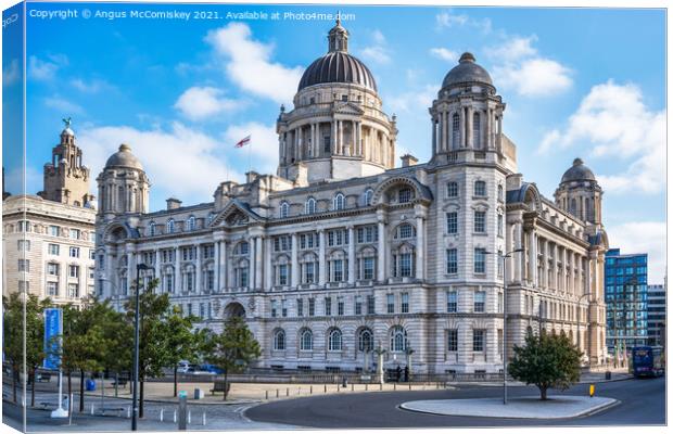 Port of Liverpool Building Canvas Print by Angus McComiskey