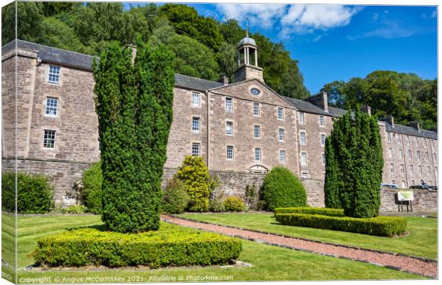 Millworkers House New Lanark, Scotland Canvas Print by Angus McComiskey