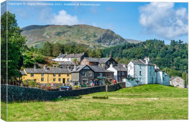 Patterdale Village Canvas Print by Angus McComiskey