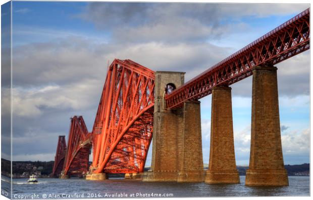 The Forth Railway Bridge, Scotland Canvas Print by Alan Crawford