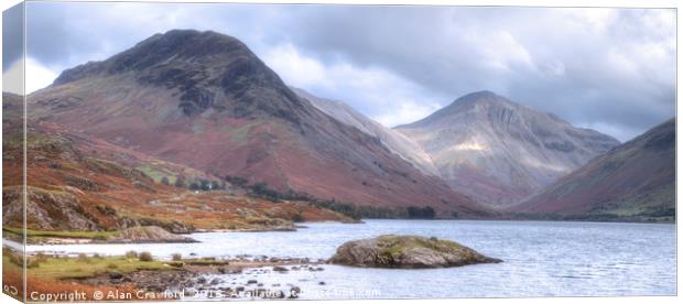 Wast Water in the English Lake District Canvas Print by Alan Crawford