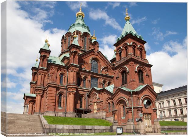 The Uspenski Cathedral in Helsinki, Finland Canvas Print by Alan Crawford