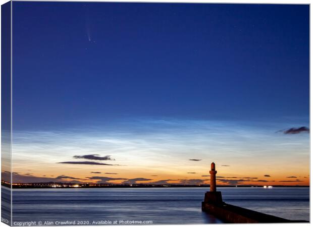 Comet NEOWISE above Aberdeen, Scotland Canvas Print by Alan Crawford