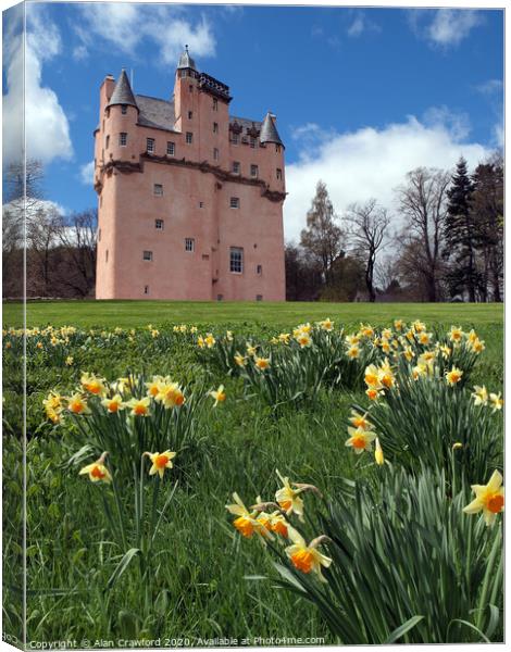 Craigievar castle, Scotland Canvas Print by Alan Crawford