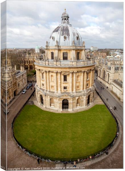 The Radcliffe Camera Building, Oxford Canvas Print by Alan Crawford