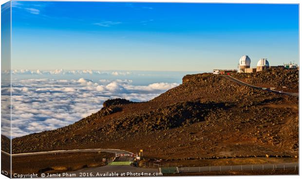 The summit of Haleakala Volcano in Maui. Canvas Print by Jamie Pham