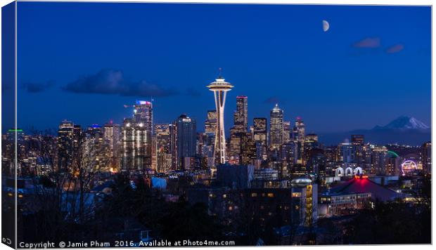 Seattle Skyline Canvas Print by Jamie Pham