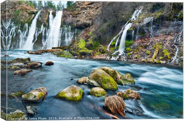 Burney Falls, one of the most beautiful waterfalls Canvas Print by Jamie Pham