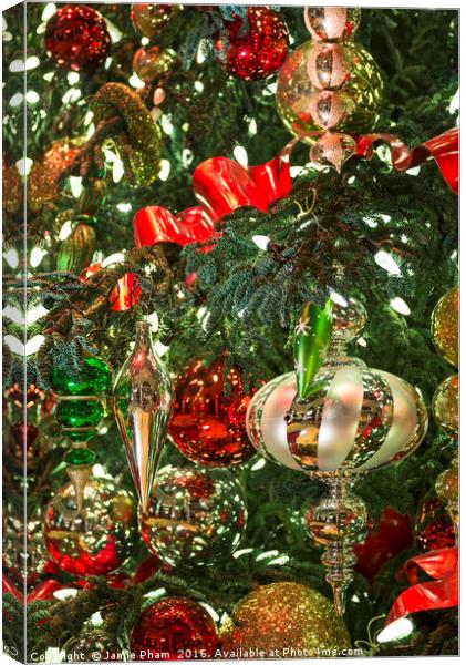 The magical holiday seasonal display in Bellagio Canvas Print by Jamie Pham