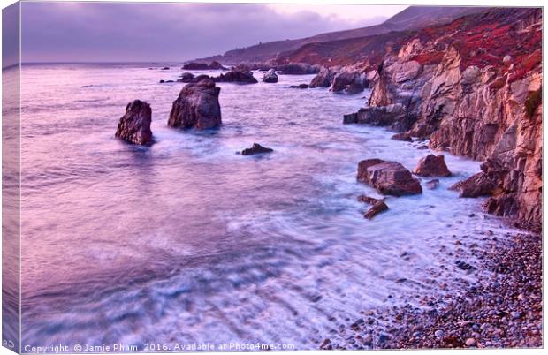 Rocky coast from Soberanes Point Garrapata State P Canvas Print by Jamie Pham