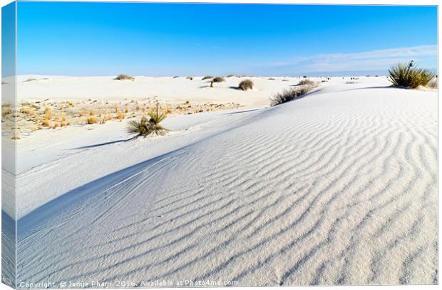 Early morning view of the sand dunes in White Sand Canvas Print by Jamie Pham