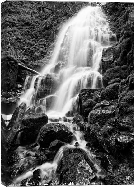 Fairy Falls in the Columbia River Gorge Area of Or Canvas Print by Jamie Pham