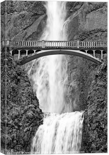 Close up view of Multnomah Falls Canvas Print by Jamie Pham