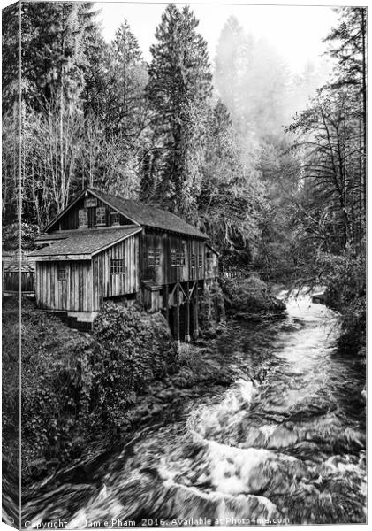 The Cedar Creek Grist Mill in Washington State. Canvas Print by Jamie Pham