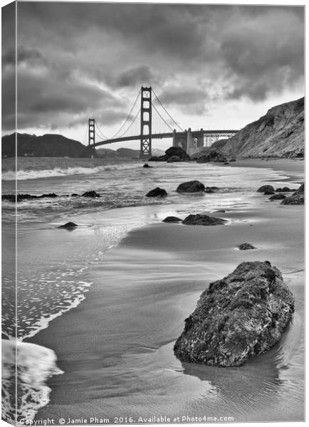 Beautiful view of the Golden Gate bridge from Mars Canvas Print by Jamie Pham