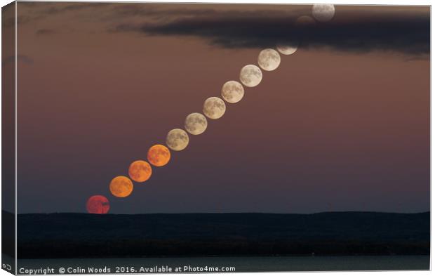 Moonrise Sequence Canvas Print by Colin Woods