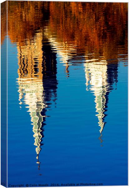 Church Reflection Canvas Print by Colin Woods