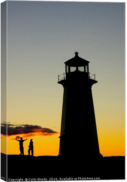 Peggy's Cove Lighthouse Canvas Print by Colin Woods