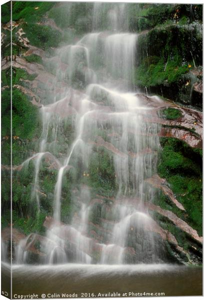 La Chute waterfall in Quebec Canvas Print by Colin Woods
