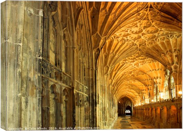 The Cloisters of Gloucester Cathedral Canvas Print by Colin Woods