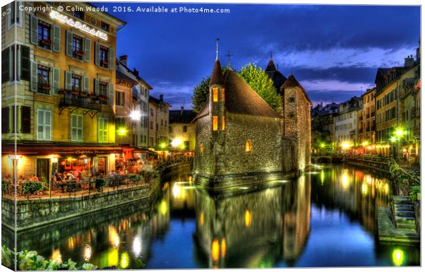 The Old Prison at Annecy Canvas Print by Colin Woods