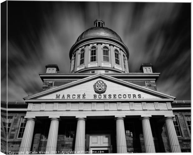 Marché Bonsecours in Montreal Canvas Print by Colin Woods