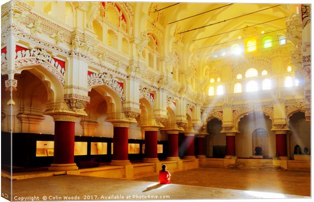 Inside the Madurai Palace (Thirumalai Nayakkar Mah Canvas Print by Colin Woods