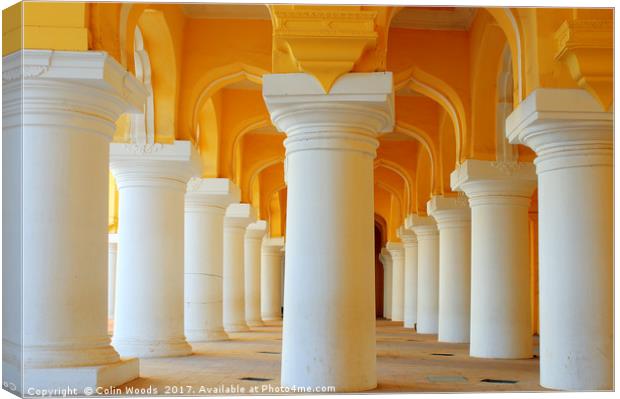 Inside the Madurai Palace (Thirumalai Nayakkar Mah Canvas Print by Colin Woods