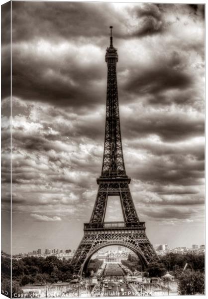 The Eiffel Tower in Paris Canvas Print by Colin Woods