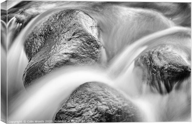 Monochrome Water Canvas Print by Colin Woods