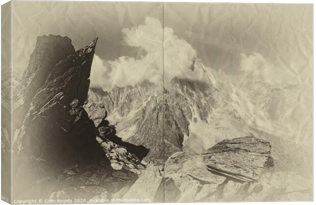 The Aiguille Verte as seen from Signal Forbes Canvas Print by Colin Woods