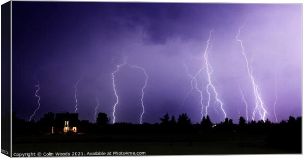 Summer Lightning Canvas Print by Colin Woods