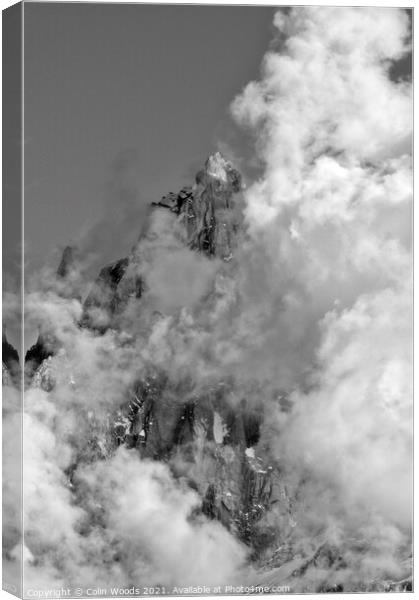 Clouds and Summits in the French Alps Canvas Print by Colin Woods