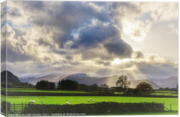 Cumbria Sunset Canvas Print by Colin Woods
