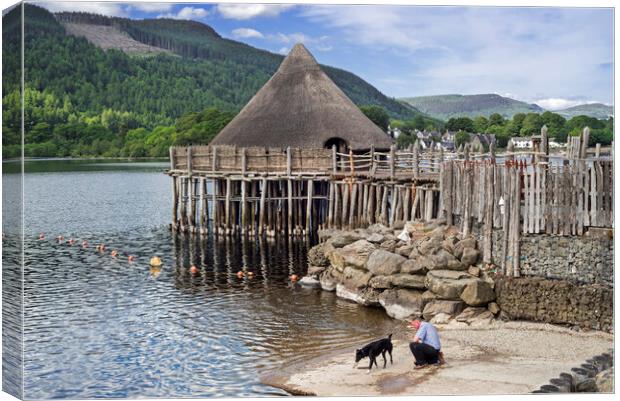 Crannog Centre on Loch Tay, Scotland Canvas Print by Arterra 