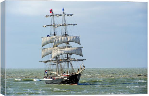 Tall Ship Mercedes Sailing the North Sea Canvas Print by Arterra 