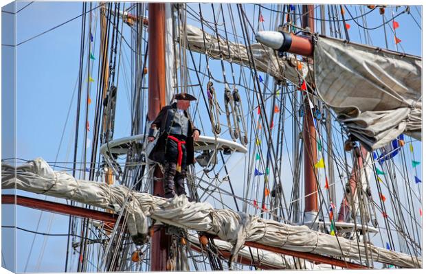 Tall Ship and Buccaneer Canvas Print by Arterra 