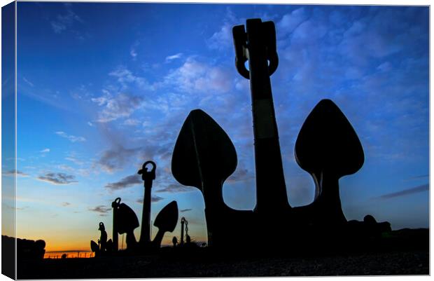 Anchors of the Merchant Navy Memorial, Brittany Canvas Print by Arterra 