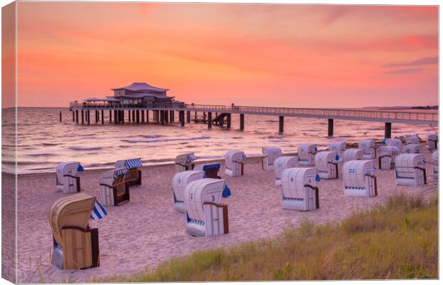 Beach Chairs at the Baltic Sea Canvas Print by Arterra 