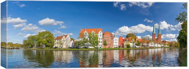 River Trave in Lubeck Canvas Print by Arterra 