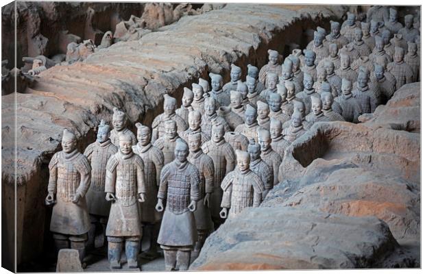 Terracotta Army, China Canvas Print by Arterra 